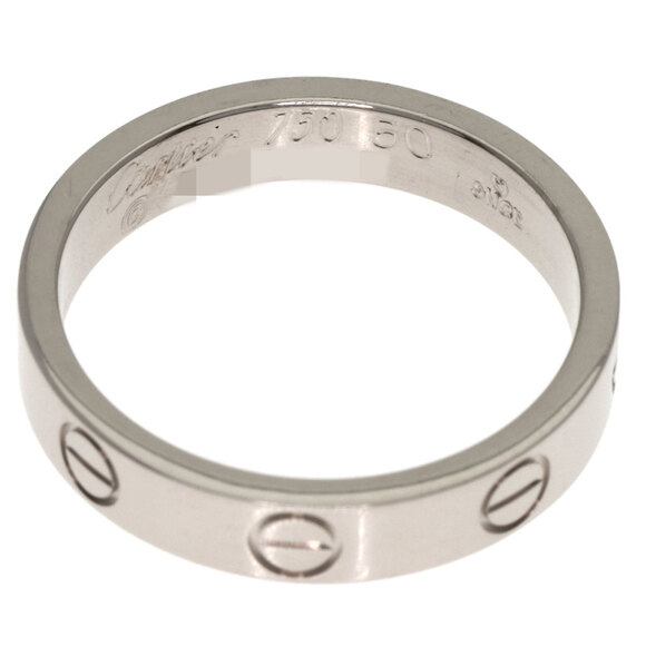 LOVE Ring - White Gold, Classic Model | Cartier US CARTIER Authentic 18k Silver Love Ring #50